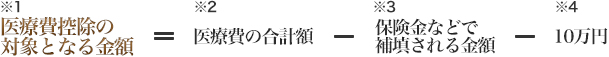 医療費控除の対象となる金額